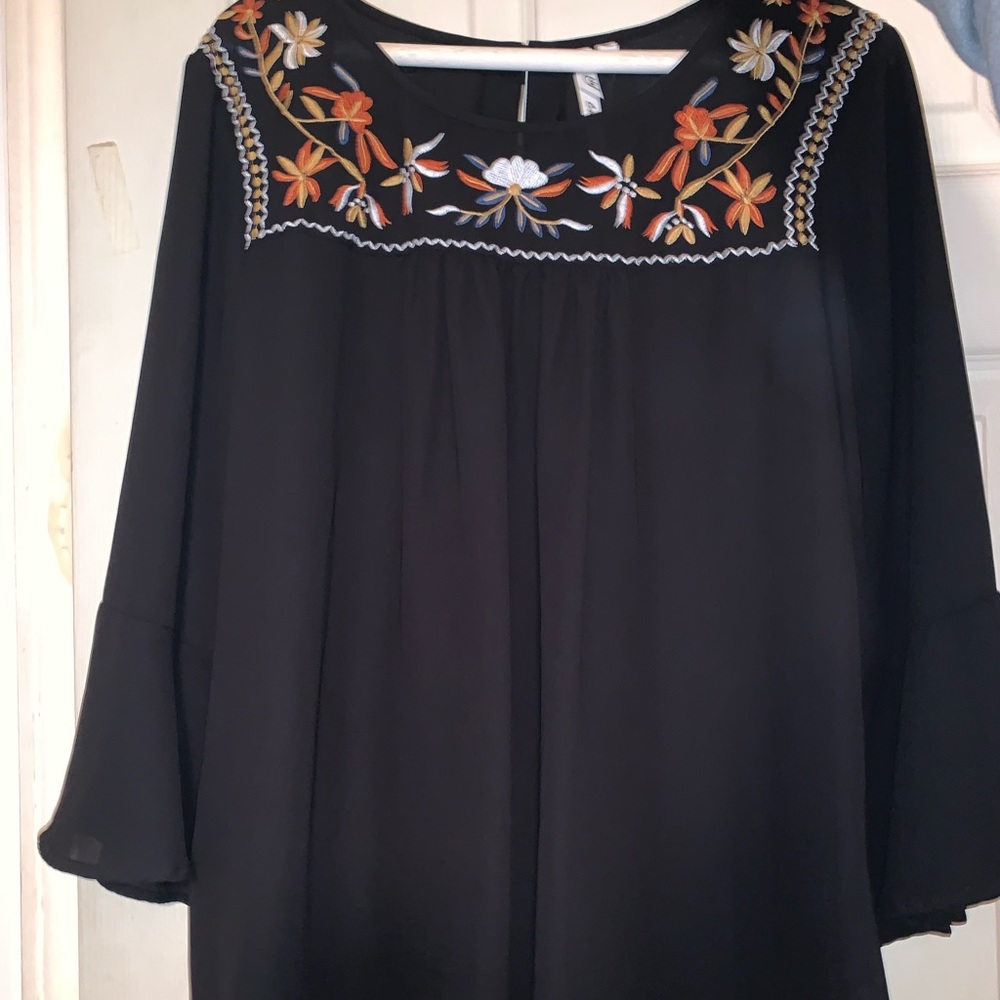 NY Collection Long Sleeve Blouse